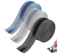LEIBOCHAO 3 pcs Cinta Termoadhesiva Ropa, Cinta para Dobladillos Termoadhesiva - 3 x 200 cm x 2.5 cm - Cinta Dobladillo Plancha para Cortinas, Pantalones, Tela, Entretela(Negro, Gris, Azul)