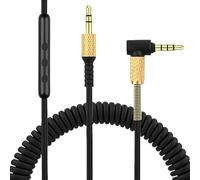 LEIBOCHAO Cable de Audio de Repuesto Compatible con Auriculares Marshall Major 1/Major 2/Major 3/Marshall Monitor, Micrófono y Control de Volumen de 3,5mm (Negro)