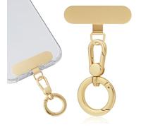 LEIBOCHAO Colgante para Móvil Giratorio 360° de Acero Inoxidable con Anillo de Metal - Gancho Universal para Teléfonos, Compatible con la Mayoría de Fundas