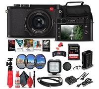 Leica Cámara digital Q2 + tarjeta de memoria de 64 GB + software de fotos Corel + lector de tarjetas + kit de filtro + luz LED + funda + juego de limpieza de lujo + trípode flexible + cartera de