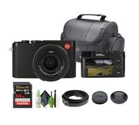 Leica D-Lux 8 Cámara digital compacta, 10.9-34 mm f/1.7-2.8 lente 17MP CMOS Sensor (negro) 19191 + tarjeta de memoria de 64 GB + bolsa de viaje + kit de limpieza y más
