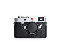 Leica M10, Zakao - Funda para cámara Leica M10, hecha a mano, piel auténtica, con correa de mano, color negro