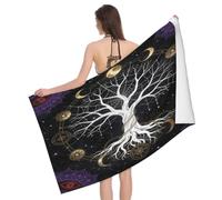Leichong Toalla de Playa Árbol de la Vida de Microfibra Hombre Mujer, Toallas Playa Ocultismo Secado Rápido, Absorbente Toalla Baño 70 x 140 cm