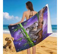 Leichong Toalla de Playa Coala de Microfibra Hombre Mujer, Toallas Playa Animales Bonitos Secado Rápido, Absorbente Toalla Baño 70 x 140 cm