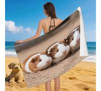 Leichong Toalla de Playa Cobayas Grande de Microfibra Hombre Mujer, Toallas Playa Conejillo De Indias para Mascotas Secado Rápido, Absorbente Toalla Baño 100 x 200 cm