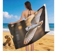 Leichong Toalla de Playa Diseño de Búho Grande de Microfibra Hombre Mujer, Toallas Playa Animales Salvajes Secado Rápido, Absorbente Toalla Baño 80 x 160 cm