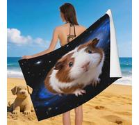 Leichong Toalla de Playa Diseño de Conejillo de Indias Grande de Microfibra Hombre Mujer, Toallas Playa Vía Láctea Estrellada Secado Rápido, Absorbente Toalla Baño 80 x 160 cm