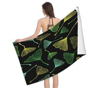 Leichong Toalla de Playa Ginkgo Biloba Grande de Microfibra Hombre Mujer, Toallas Playa Multicolor Secado Rápido, Absorbente Toalla Baño 100 x 200 cm