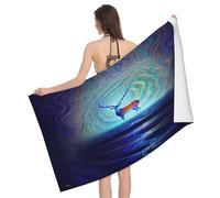 Leichong Toalla de Playa Niños Ciervos de Microfibra Hombre Mujer, Toallas Playa Animal Secado Rápido, Absorbente Toalla Baño 70 x 140 cm