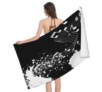 Leichong Toalla de Playa Personal Grande de Microfibra Hombre Mujer, Toallas Playa Nota Musical Impresa Secado Rápido, Absorbente Toalla Baño 80 x 160 cm