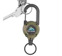 Leicht zu ziehende Schnalle - Einziehbarer Schlüsselanhängerring mit elastischem Metallclip und elastischer Kordel, langlebiges Anti-Diebstahl-Design | Tragbarer Outdoor-Campinghaken für Schlüssel, We