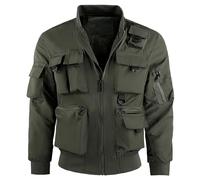 Leichte Jacken Für Männer Herren Camping Sporty Sense Casual Jacke Funktionelle Outdoor-Strukturjacke mit Mehreren Taschen Trainingsjacke Damen (Green, M)