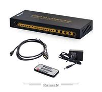 Leicke KanaaN KN40543, UHD Matrix 4x2 Splitter Switcher Full HD, UJD, 4K, 4K*2K, ARC, MHL,HDMI 1.4, Mando a distancia, Salida adicional para el audio, SPDIF y jack de 3,5mm, Stereo, Dolby 5.1 Surround HDMI 1.4