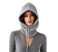 LEIDAI Gorro de punto para mujer, pasamontañas de punto para otoño e invierno, bufanda cálida para cuello y gorra, gorro de punto de una pieza