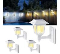 LeiDrail - Aplique solar exterior, 2 modos Edison, impermeable, 15 lúmenes, blanco cálido y blanco frío, 16 x 15 x 15 cm, para vallas, patio, gallinero, casa de juegos, exterior