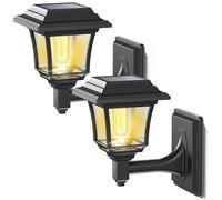 LeiDrail Luces Solares de Exterior, 2 Modos Edison Luz Solar de Pared Exterior Impermeable 15 Lumen Luces Solares para Exterior Decorativas para Cercado Patio Gallinero Playhouse