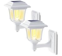 LeiDrail Luces Solares de Exterior, 2 Modos Edison Luz Solar de Pared Exterior Impermeable 15 Lumen Luces Solares para Exterior Decorativas para Cercado Patio Gallinero Playhouse