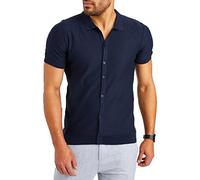 Leif Nelson Camisa de hombre de manga corta para verano, camiseta de playa, camisa de ocio, camisa de manga corta, camisa de verano para niño, camiseta básica para el tiempo libre, sudadera LN7675,