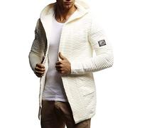 Leif Nelson Hombres Chaqueta de Punto Chaqueta de la Capilla LN-7180 Color Crudo Medium