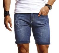 Leif Nelson Jeans para Hombres Pone en Cortocircuito LN-1397 Azul Oscuro W30