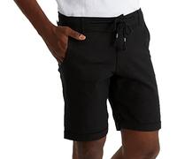 Leif Nelson Pantalones cortos para hombre, bermudas de lino, pantalones de lino, pantalones cortos de lino, pantalones de verano, pantalones para el tiempo libre, Negro , S