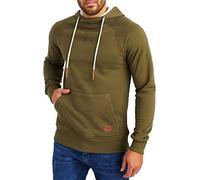 Leif Nelson Sudadera de Hombre con Capucha suéter de la Capilla LN-8125 Caqui X-Large