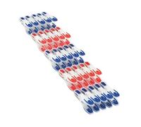 Leifheit Wäscheklammern Pinzas Colada 25U 1085660, Azul, Rojo, Color Blanco, A