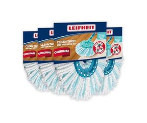 Leifheit Cabezal de Recambio Clean Twist Disc Mop Micro dúo Set de 4