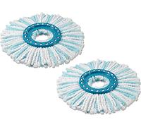 Leifheit Clean Twist Disc - Cabezal de recambio para mopa, turquesa, 44.5 x 35 x 27 cm, pack de 2 cabezales