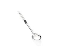 LEIFHEIT Cucharón para Verduras, Mango Oval Ergonómico, Acero Inoxidable | Diseño elegante con plástico negro, ideal para servir en mesa, agarre seguro, orificio para colgar, utensilio de cocina