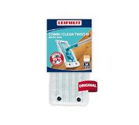 Leifheit Funda de lavado Clean Twist/Combi M micro dúo, funda de mopa plana de microfibra, mopa superabsorbente lavable, mopa fregona para suelo liso