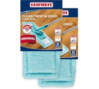 Leifheit Funda de Limpieza, 2 Unidades Static Plus 33 cm | 2 fundas de poliéster con carga estática, compatibles con CLEAN TWIST M Ergo y POWER CLEAN M, lavables 100 veces a 40 °C