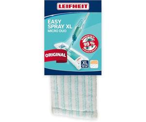 Leifheit Funda de recambio para mopa Easy Spray XL micro dúo, funda de microfibra lavable para mopa superabsorbente, funda de mopa fregona para todo tipo de suelos lisos.