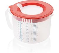 Leifheit Jarra medidora 3 en 1 Measure & Store de 2,2 L de capacidad, jarra batidora con tapa anti-salpicaduras y tapa de cierre, jarra mezcladora para medir, remover y conservar.