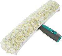 Leifheit Limpiacristales Professional, Limpia Ventanas, escobilla limpiaventanas de Gran absorción con Funda de Lavado con Fibra Especial para los Cristales de la Ventana, 45 cm