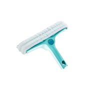 Leifheit Limpiacristales Window & Frame Cleaner 4 en 1, 32 cm | Funda micro dúo de 2 fibras, regleta de silicona, 3 ángulos, borde antigoteo, compatible con Click System de Leifheit