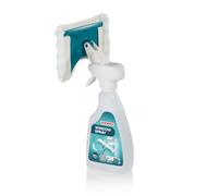 Leifheit Limpiacristales Window Spray Cleaner, Spray y Lavado 2 en 1 | Bayeta Micro Duo de 2 fibras, botella de 500 ml incluida, articulación flexible, limpia marcos y travesaños, lavable a 40 °C