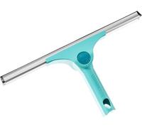 Leifheit Limpiaventanas 2in1XL Pro Reach, rasqueta limpiacristales 40cm de anchura con articulación ajustable, limpiacristales manual ideal para cristales mamparas y espejos, con conexión Click-System