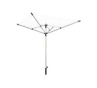 Leifheit Linopush 500 Tendedero de Jardín, plástico ABS PP Aluminio Inoxidable Acero poliéster, Negro, 50m
