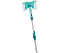 Leifheit Mopa para limpiar azulejos Flexipad con palo telescópico de 65-110 cm, mopa extensible con articulación de 360°, adecuada para grifos, Microfibra, Color Verde, pack de 1 unidad