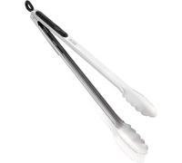 Leifheit Tenacillas de cocina 1003078 – Acero inoxidable, 41 cm, negro y plateado