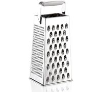 Leifheit Rallador de cuatro caras ComfortLine con 4 superficies para cortar queso, rallador de cocina de acero inoxidable, rallador de queso con asa, Gris (23120)