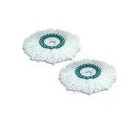 Leifheit Recambio para Disc Mop, 2 Cabezales de Microfibra | Finas microfibras muy absorbentes, limpieza rápida de suelos, lavable a 60 °C, cambio fácil, para fregona de disco