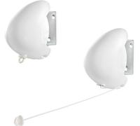 Leifheit Tendedero de pared Rollfix Single 80 Longline, tendal plegable con una cuerda retráctil automática, tendedero extensible hasta 8 m