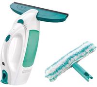 Leifheit Set de aspirador limpiacristales Dry & Clean con limpiaventanas Power Washer, limpieza 360º sin marcas, aspiradora vertical, 38 minutos