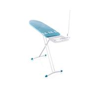 Leifheit Air Board Express L T Tabla de Planchar, Superficie de Planchado 130x38 cm, Altura Ajustable de la Tabla de Planchar Plegable 76-100 cm, Adecuada para Estaciones de Vapor, algodón Perforado