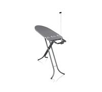 Leifheit Tabla de Planchar Air Board M Black, Thermo-Reflect 120 x 38 cm | Superficie ultraligera de plástico especial, altura regulable hasta 98 cm, soporte fijo para plancha y cable, Black Diamond