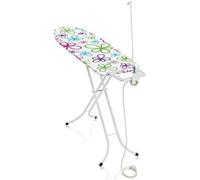 Leifheit Tabla de Planchar Classic M Basic Plus Plancha de Vapor o clásicas con guía de Hilo y Toma eléctrica NF, Acero, Blanco, 40,5 x 8,6 x 142,3 cm