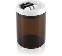 Leifheit Tarro Fresh&Easy para café de 1,4 L. redondo, tarro hermético con sistema de apertura con una mano, recipiente para alimentos especial para granos de café, tarro apilable