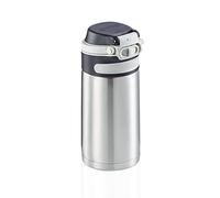 Leifheit Taza Termo Flip 350 ml, Apertura con 1 Mano, Plateado